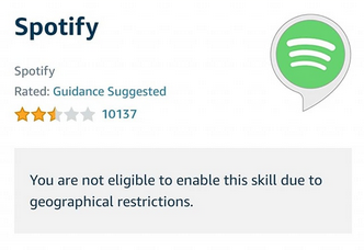 Spotify problem ze skill Alexa