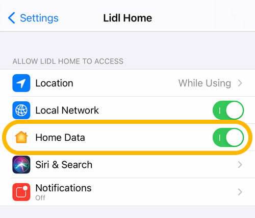 aplikacja Lidl Home Homekit